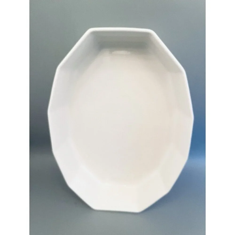Set of 2 Vintage USA Heritage White Dishes- Serving Platter & Baker Pfaltzgraff